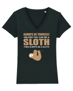 SLOTH Tricou mânecă scurtă guler V Damă Evoker