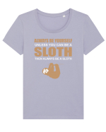 SLOTH Tricou mânecă scurtă guler larg fitted Damă Expresser