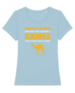 CAMEL Tricou mânecă scurtă guler larg fitted Damă Expresser