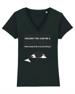 KILLER WHALE Tricou mânecă scurtă guler V Damă Evoker