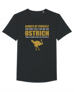 OSTRICH Tricou mânecă scurtă guler larg Bărbat Skater