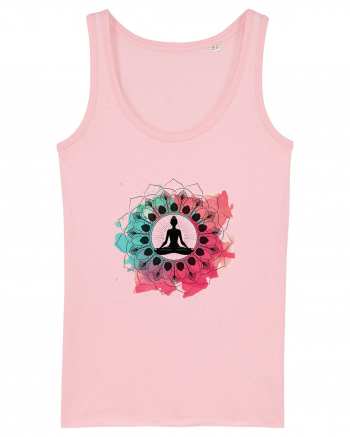 Yoga Lotus Mandala Cotton Pink