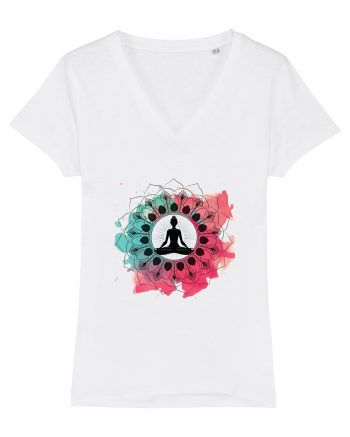 Yoga Lotus Mandala White