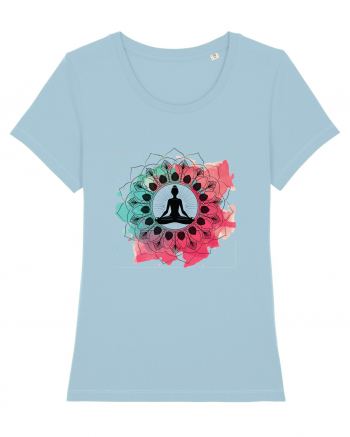 Yoga Lotus Mandala Sky Blue