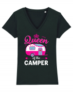 Queen Of The Camper Tricou mânecă scurtă guler V Damă Evoker