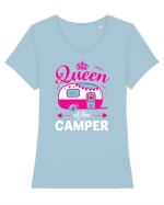 Queen Of The Camper Tricou mânecă scurtă guler larg fitted Damă Expresser