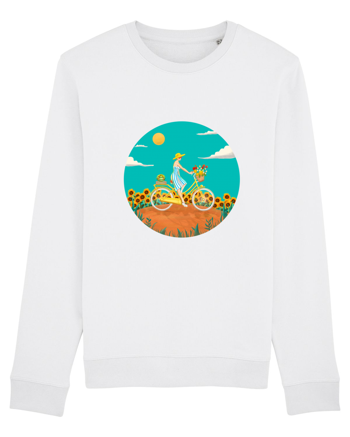 Bluză mânecă lungă Unisex Rise White