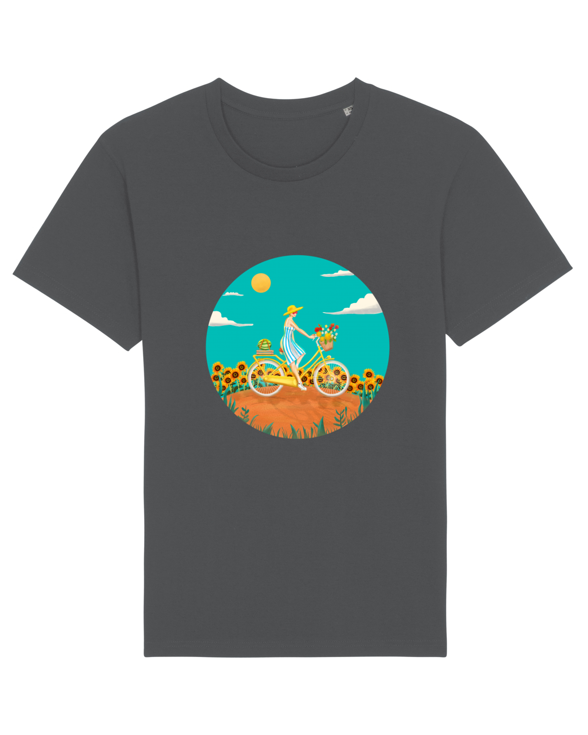Tricou mânecă scurtă Unisex Rocker Anthracite
