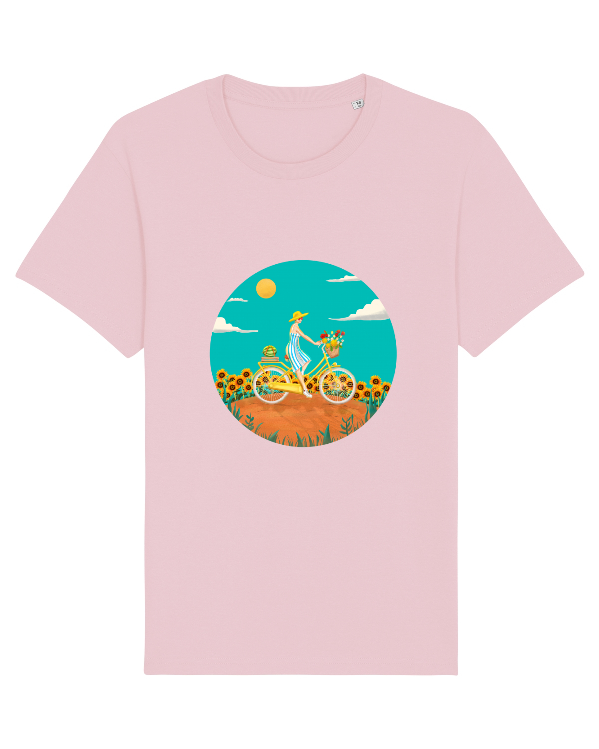 Tricou mânecă scurtă Unisex Rocker Cotton Pink