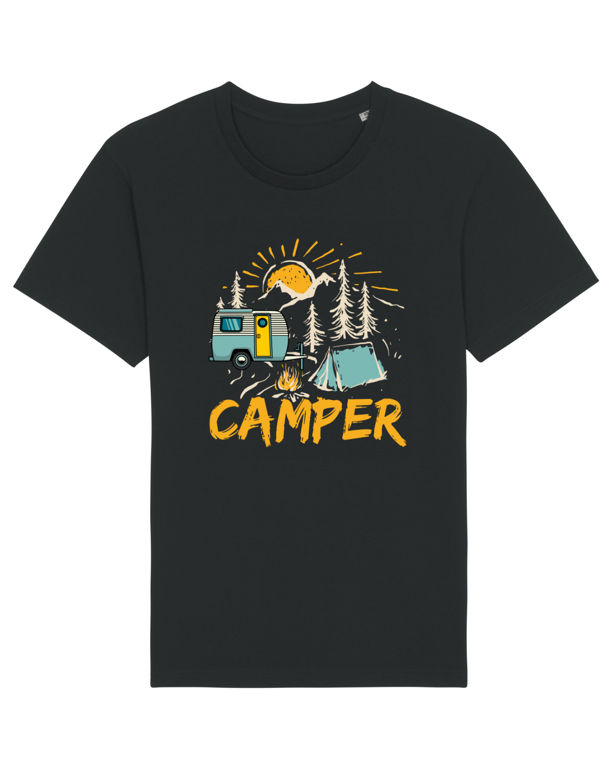 Tricou mânecă scurtă Unisex Rocker Black