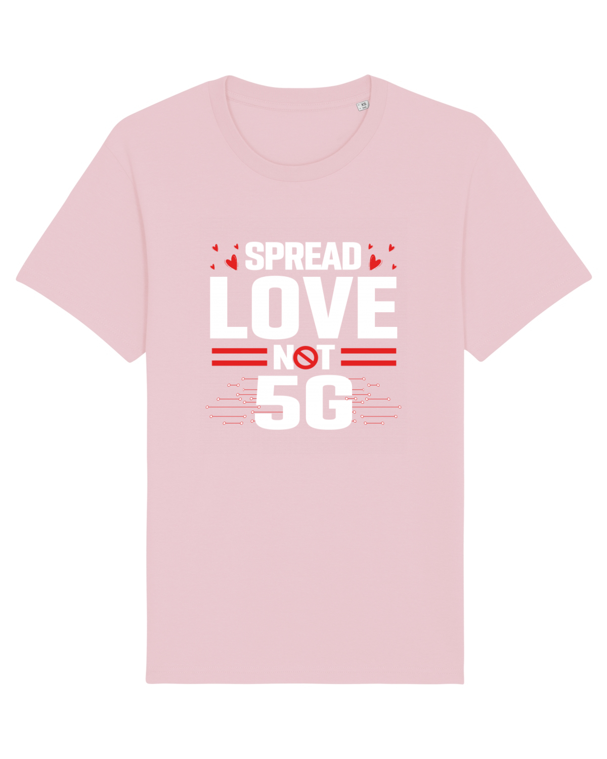 Tricou mânecă scurtă Unisex Rocker Cotton Pink