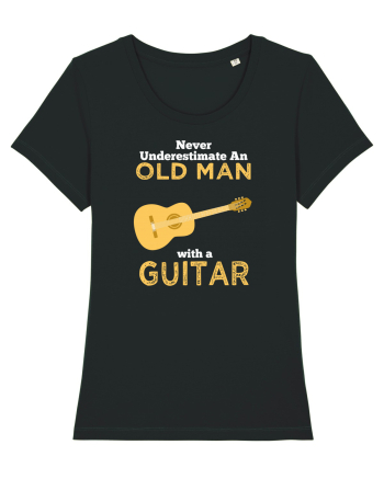 OLD MAN WITH GUITAR Black