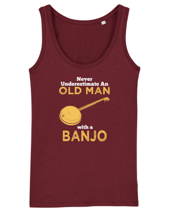 OLD MAN WITH A BANJO Burgundy