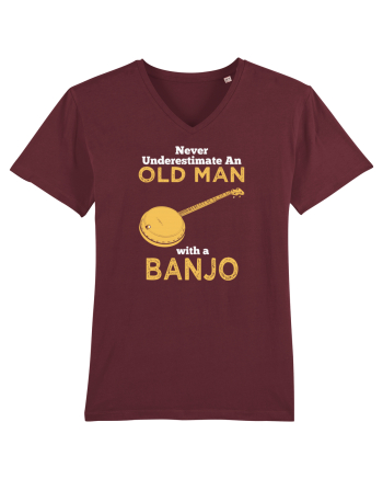 OLD MAN WITH A BANJO Burgundy