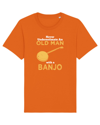 OLD MAN WITH A BANJO Bright Orange