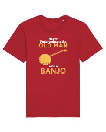 OLD MAN WITH A BANJO Red