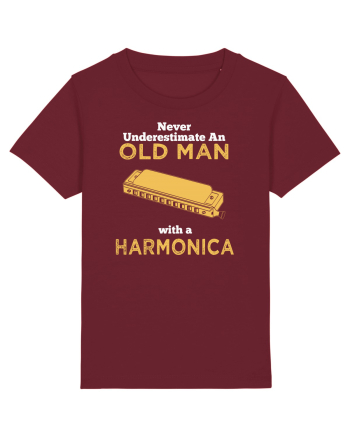 OLD MAN WITH A HARMONICA Burgundy