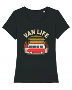 Van Life Tricou mânecă scurtă guler larg fitted Damă Expresser