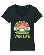 Vegan Van Life Tricou mânecă scurtă guler V Damă Evoker