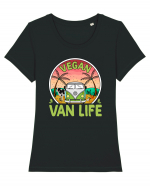 Vegan Van Life Tricou mânecă scurtă guler larg fitted Damă Expresser