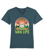 Vegan Van Life Tricou mânecă scurtă guler V Bărbat Presenter