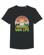 Vegan Van Life Tricou mânecă scurtă guler larg Bărbat Skater