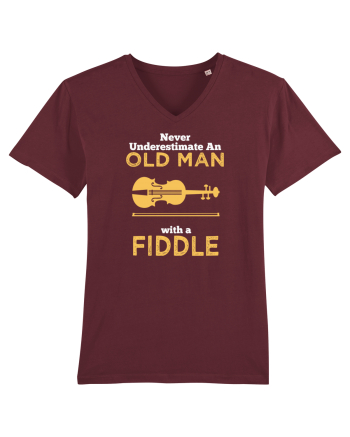 OLD MAN WITH A FIDDLE Burgundy