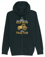 OLD MAN WITH A TRACTOR Hanorac cu fermoar Unisex Connector