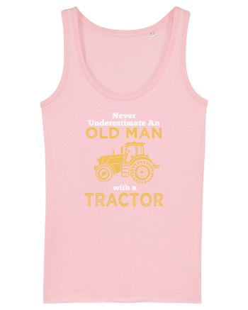 OLD MAN WITH A TRACTOR Cotton Pink