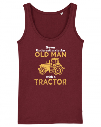 OLD MAN WITH A TRACTOR Burgundy