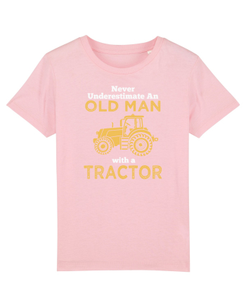 OLD MAN WITH A TRACTOR Cotton Pink