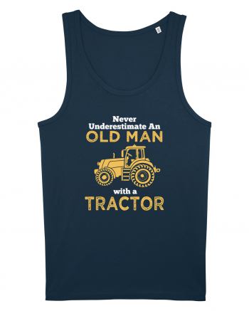 OLD MAN WITH A TRACTOR Navy