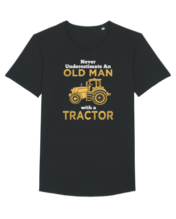 OLD MAN WITH A TRACTOR Black