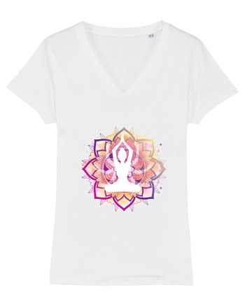 Yoga Lotus Mandala Roz White