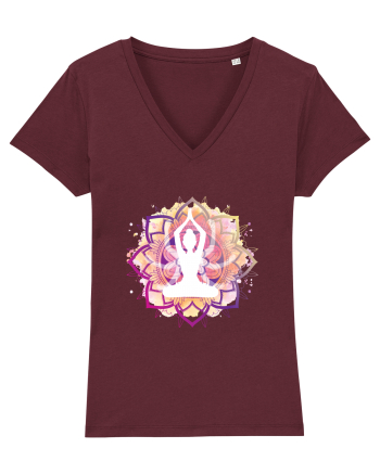 Yoga Lotus Mandala Roz Burgundy