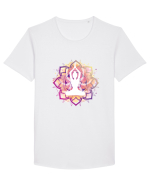 Yoga Lotus Mandala Roz Tricou mânecă scurtă guler larg Bărbat Skater