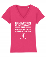 GYMNASTIC Tricou mânecă scurtă guler V Damă Evoker