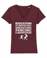 FENCING Tricou mânecă scurtă guler V Damă Evoker