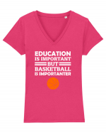 BASKETBALL Tricou mânecă scurtă guler V Damă Evoker