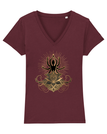 Yoga Lotus Auriu Burgundy
