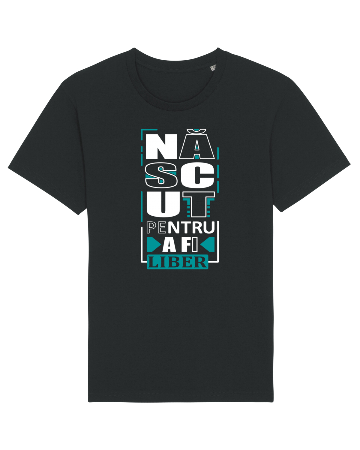 Tricou mânecă scurtă Unisex Rocker Black