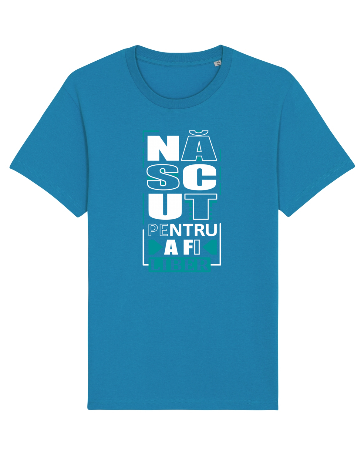 Tricou mânecă scurtă Unisex Rocker Azur