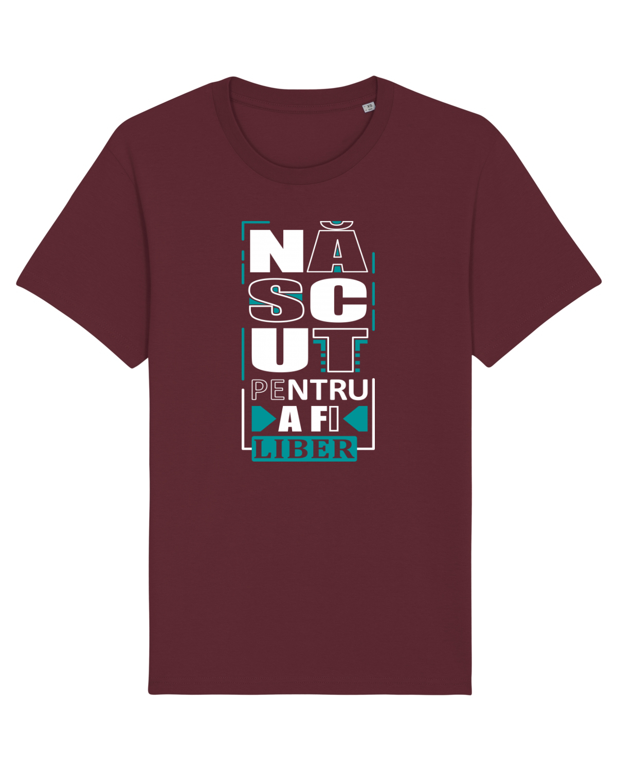 Tricou mânecă scurtă Unisex Rocker Burgundy