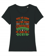 Romania pe care ne-o dorim Tricou mânecă scurtă guler larg fitted Damă Expresser