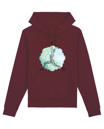 Yoga Mandala Abstract Burgundy