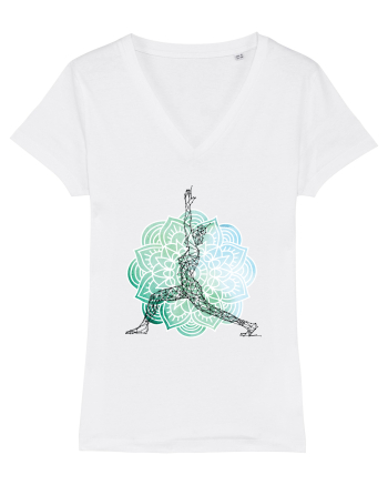Yoga Mandala Abstract White