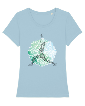 Yoga Mandala Abstract Sky Blue
