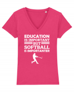 SOFTBALL Tricou mânecă scurtă guler V Damă Evoker