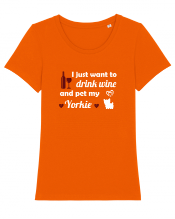 WINE AND YORKIE Bright Orange