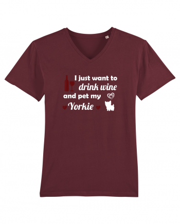 WINE AND YORKIE Burgundy